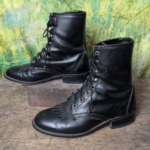Laredo Black Leather Men's Boots